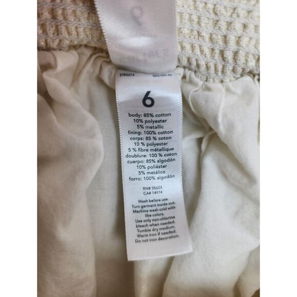 Carter's Linen Blend Shorts Girl's Small 6 Beige High Waist Beach Boho Hippie - Picture 4 of 5